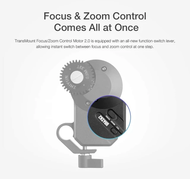 Alt view image 7 of 7 - CMF-06 TransMount Servo Follow Focus/Zoom Controller for Weebill 3S, 3SE, S & Crane 3, 3S, 2S Handheld Gimbals