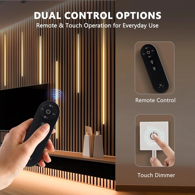 Alt view image 2 of 7 - 16.4ft 24V Silicone LED Strip Lights for Recessed Wood Slat Wall Lighting