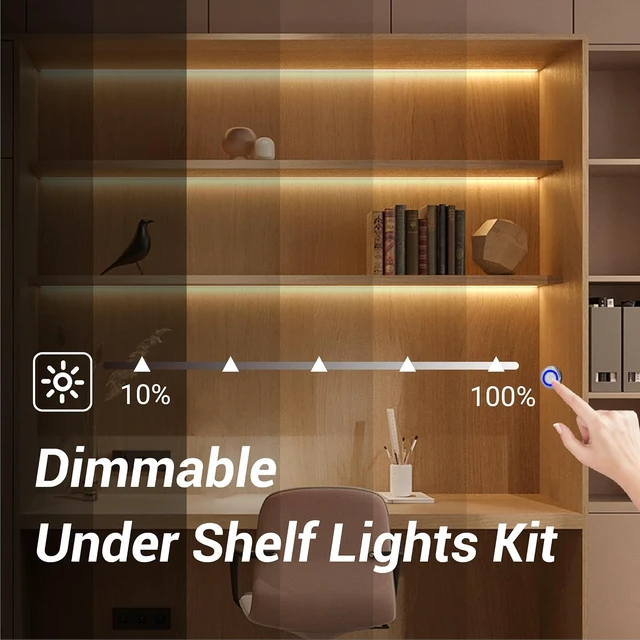Alt view image 3 of 7 - 16.4ft 12V COB LED Strip Lights, Cool White 6000K Shelf Lighting