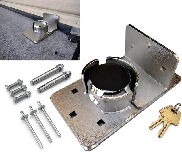 Main image of Heavy-Duty Garage Door Lock for Roll-Up & Sectional Overhead Doors High-Security Hasp & Hidden-Shackle Padlock with 6-Pin Cylinder, Hardware Included