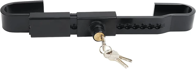 Alt view image 2 of 7 - Adjustable Heavy-Duty Steel Shipping Container Lock Cargo Door & Trailer Box Lock with 2 Keys