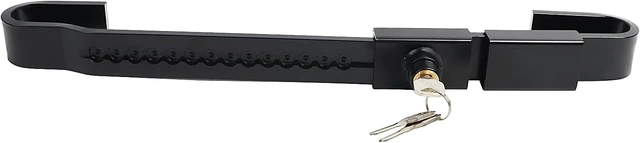 Alt view image 3 of 7 - Adjustable Heavy-Duty Steel Shipping Container Lock Cargo Door & Trailer Box Lock with 2 Keys