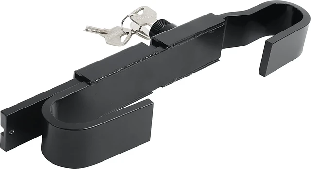 Alt view image 5 of 7 - Adjustable Heavy-Duty Steel Shipping Container Lock Cargo Door & Trailer Box Lock with 2 Keys