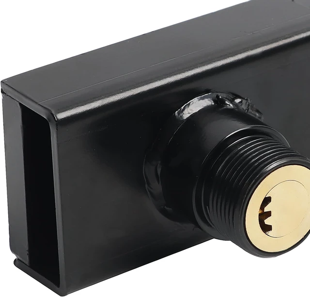 Alt view image 6 of 7 - Adjustable Heavy-Duty Steel Shipping Container Lock Cargo Door & Trailer Box Lock with 2 Keys