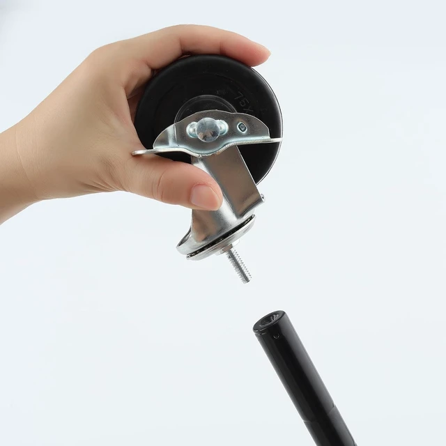 Alt view image 5 of 7 - Set of 4 Caster Wheels for Organization & Storage Shelving Metal Shelf Organizer Casters to Replace Wire Rack, Clothing Rack Feet or Plastic Wheels