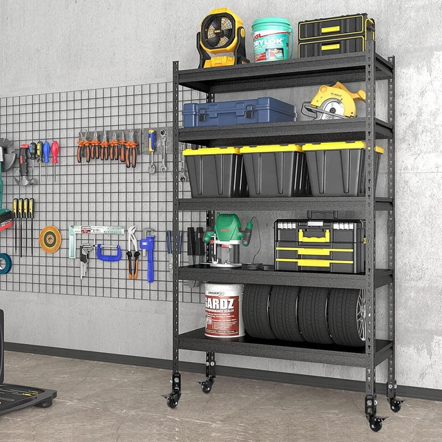 Alt view image 6 of 7 - 3" Storage Rack Caster Wheels, 4 Pcs, 1000 Lbs Total Capacity Fits Boltless Self-Locking Shelving Racks