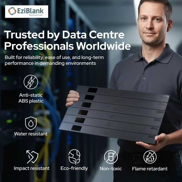 Alt view image 5 of 6 - 19" Black EZIBLANK Blanking Panels 2 Sheets of 6RU Panels Per Box, Easy Tool-Less Installation