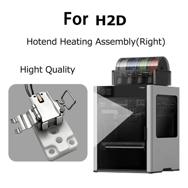 Alt view image 2 of 6 - Bambu Lab H2D Hotend Assembly (Right) Replacement Heater Unit with Thermal Gasket, Clamping Mechanism & M3x10 Screws, Quick-Swap Repair Part