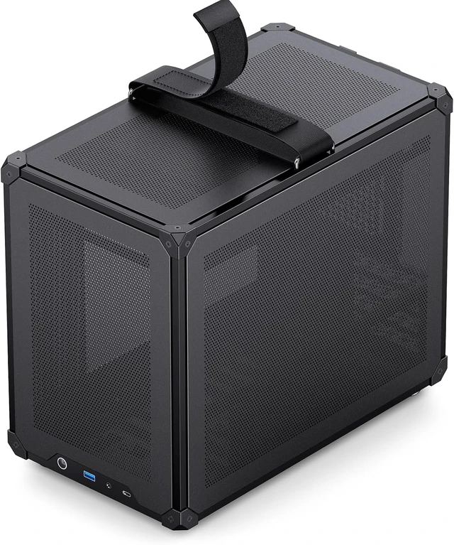 Alt view image 7 of 7 - C6 MAX Black Micro ATX PC Case, Mesh Handled Chassis Compact Desktop Computer Case, 170mm CPU Cooler, ATX Power (L220mm Max.), Tool-Free Panels