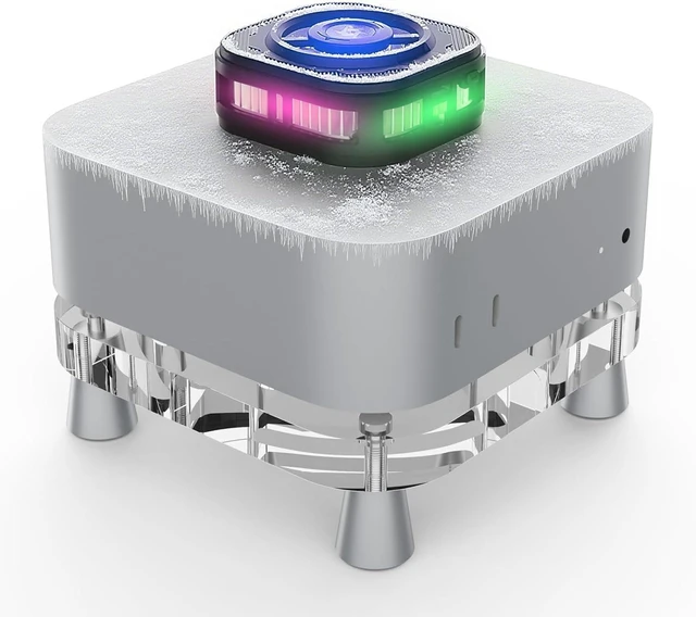Main image of Mac mini Stand with Magnetic RGB LED Cooler, 15W Semiconductor Fast Cooling No-Lag Acrylic Desktop Mount, Compatible with Mac mini M4 & M4 Pro