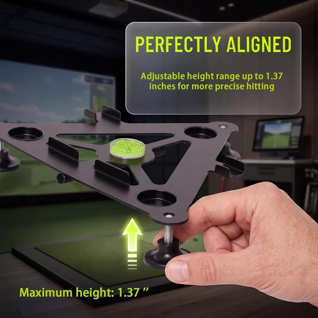 Alt view image 7 of 7 - Metal Alignment & Leveling Stand for MLM2Pro & Mevo+ Golf Launch Monitor Accessory, Ideal Golf Gift (Leveling Stand Only)