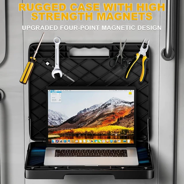 Alt view image 3 of 7 - Magnetic Laptop Holder Portable Workstation