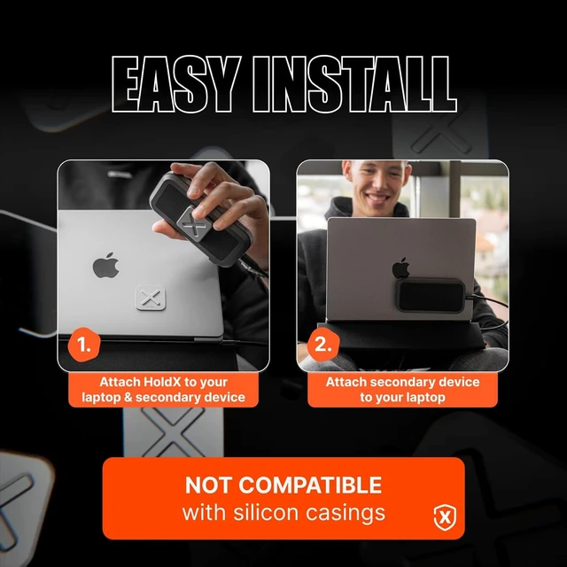 Alt view image 3 of 6 - HoldX Magnetic Mount Universal Phone & External Device Holder for Laptops & Desks