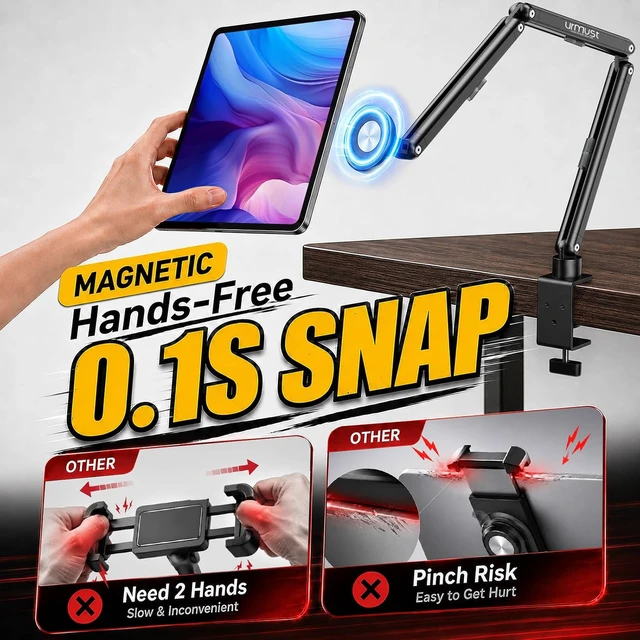 Alt view image 7 of 7 - VESA & Magnetic 2-in-1 Portable Monitor Stand Magnetic iPad Stand L