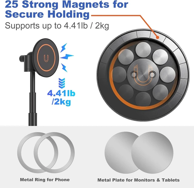 Alt view image 3 of 7 - 4.7-18.5" Magnetic Portable Travel Monitor Stand for Desk Screens