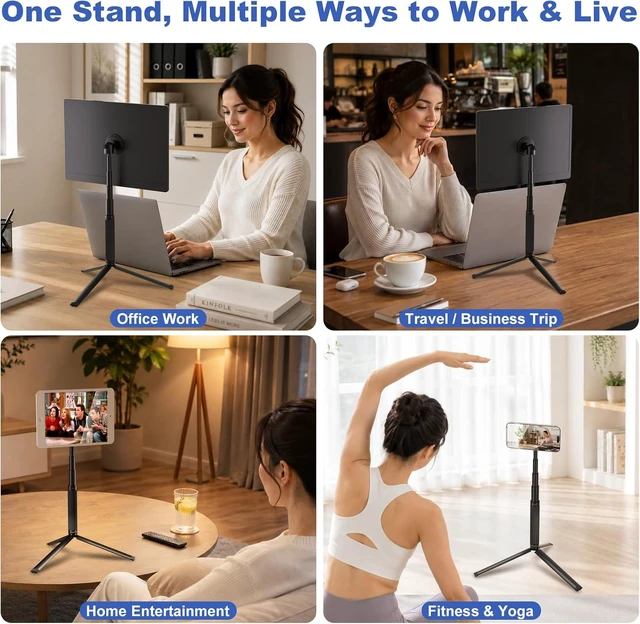 Alt view image 7 of 7 - 4.7-18.5" Magnetic Portable Travel Monitor Stand for Desk Screens