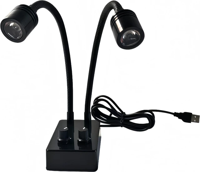 Main image of USB Dual Gooseneck Microscope Light for PCB Repair & Soldering Lab