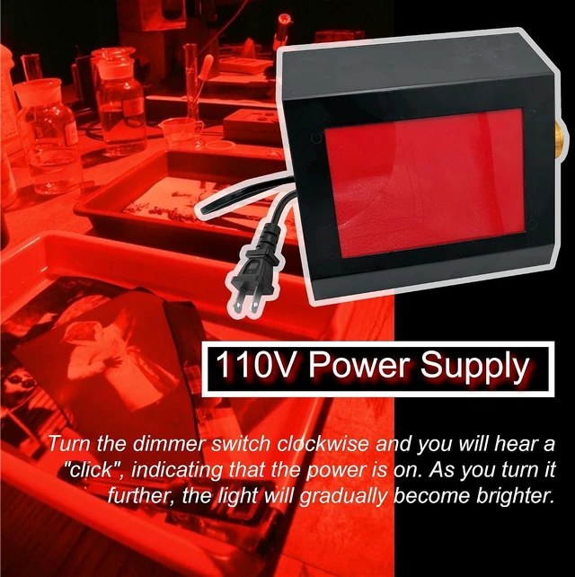 Alt view image 5 of 7 - Adjustable Dimmable LED Darkroom Red Light for X-Ray Film Wall-Mount or Desktop Lamp for Film Processing