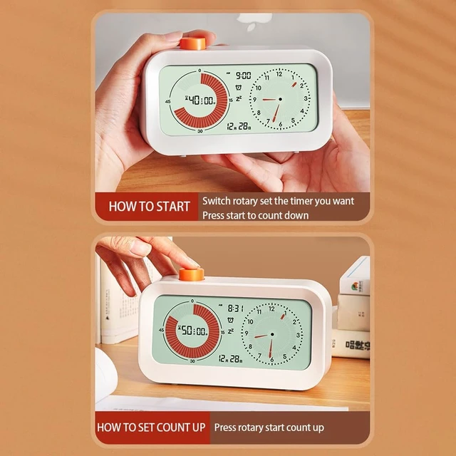 Alt view image 3 of 7 - 60-Minute Countdown Visual Timer with White 5-Inch Screen
