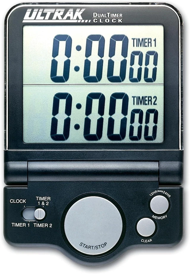 Main image of T-4 Jumbo Dual Timer 1 Large Display Countdown & Count Up, 24-Hour Range, Loud Alarm, Dual Memory, Wall Mount or Tabletop for Classroom, Gym, Office & Meetings