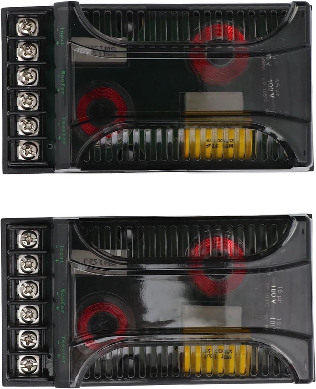 Main image of 2-Pcs 2-Way Car Audio Passive Crossover Overcurrent Universal Heat Dissipation Speaker Frequency Divider