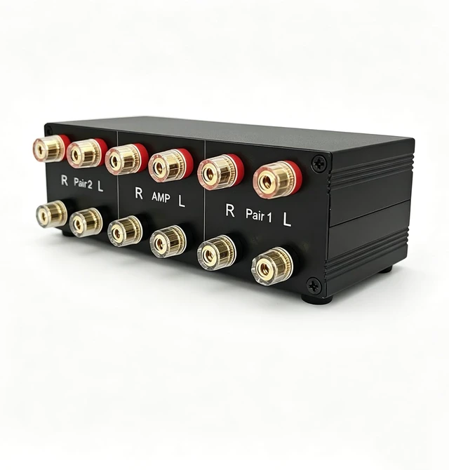 Alt view image 3 of 7 - SP2 2-Zone Passive Audio Speaker Selector Switch Box