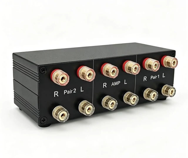 Alt view image 4 of 7 - SP2 2-Zone Passive Audio Speaker Selector Switch Box