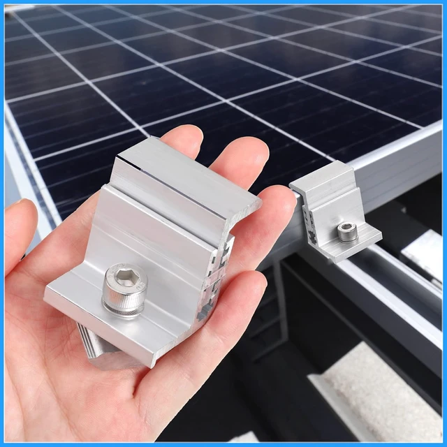 Alt view image 5 of 7 - Adjustable 32-50mm Aluminum Solar Panel Clamp (56 Pieces)