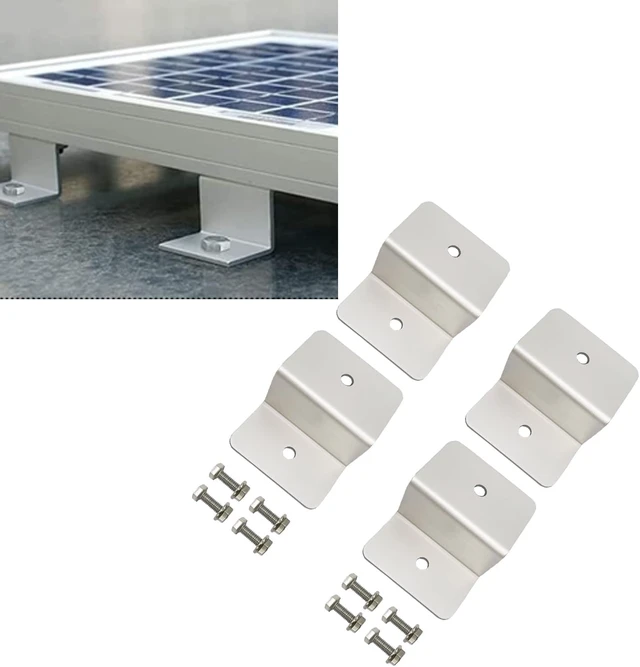 Alt view image 3 of 4 - 20-Unit Solar Panel Z Brackets Mount Kit with Nuts & Bolts