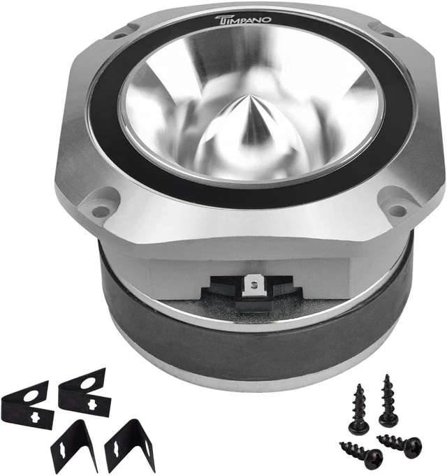 Alt view image 3 of 7 - TPT-ST25 4-Inch Chrome Super Tweeter 8 Ohm, 900 Watts Max, 107 dB, 1.5 in Voice Coil, High Sensitivity, Slim Profile Bullet Tweeters for Pro Audio (Pair)