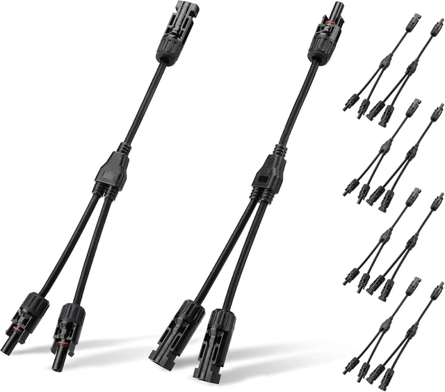 Main image of 5-Pairs FMM+MFF Y-Type Solar Branch Connectors for Parallel Solar Panel Connections