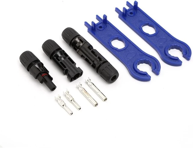 Alt view image 4 of 4 - 100-PCS Solar Connectors 50 Pairs IP67 Waterproof Solar Panel Wire Connectors with 2 Wrenches