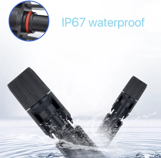 Alt view image 3 of 4 - 100-PCS Solar Connectors 50 Pairs IP67 Waterproof Solar Panel Wire Connectors with 2 Wrenches