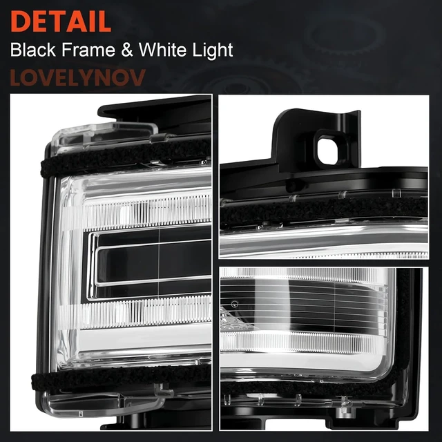 Alt view image 6 of 6 - LED Towing Mirror Turn Signal Light for 2017-2022 Ford F250