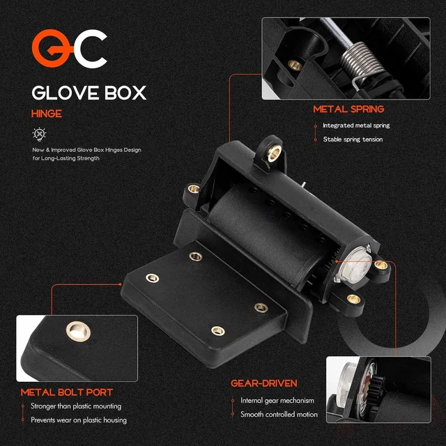 Alt view image 4 of 7 - Inner Fairing Glove Box Door Lid Hinge Fits Harley Road Glide FLTR 2015-24