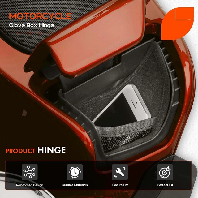 Alt view image 6 of 7 - Inner Fairing Glove Box Door Lid Hinge Fits Harley Road Glide FLTR 2015-24