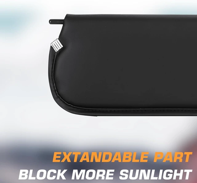 Alt view image 6 of 7 - Driver & Passenger Sun Visor for Jeep Wrangler TJ 1997-2002, Black