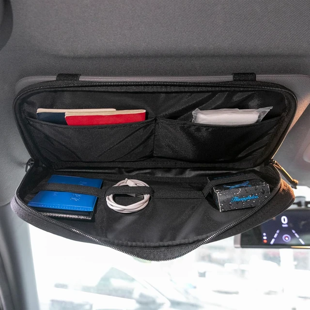Alt view image 5 of 7 - Car Sun Visor Organizer Storage Pouch