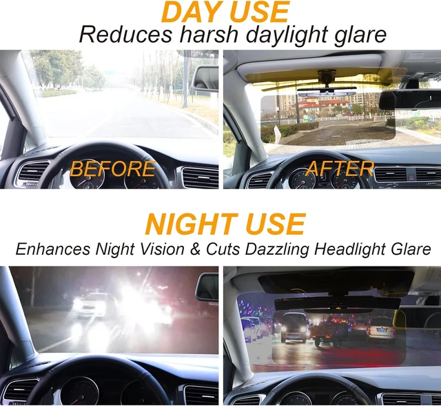 Alt view image 3 of 7 - Polarized Sun Visor Extender for Car Clip-On Sun Blocker Extension, Anti-Glare for Safe Driving (M, Day and Night)
