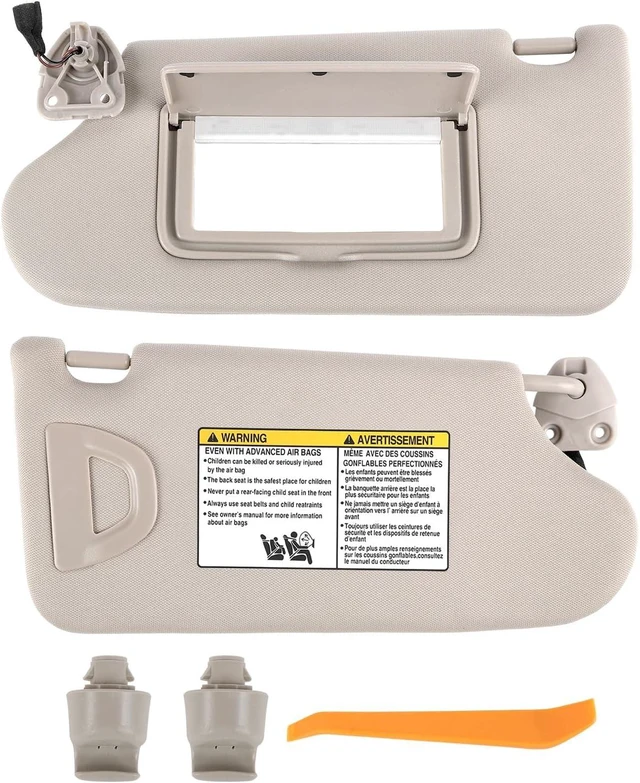 Main image of Sun Visor Pair Compatible with Nissan Altima 2013-2018 (Color Beige)