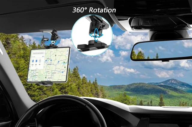 Alt view image 2 of 7 - Car/Truck Sun Visor Tablet Mount Holder Clip