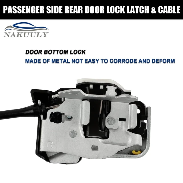 Alt view image 5 of 6 - Right Rear Door Lock Latch & Cable for 1999-2007 F250/F350/F450 Super Duty