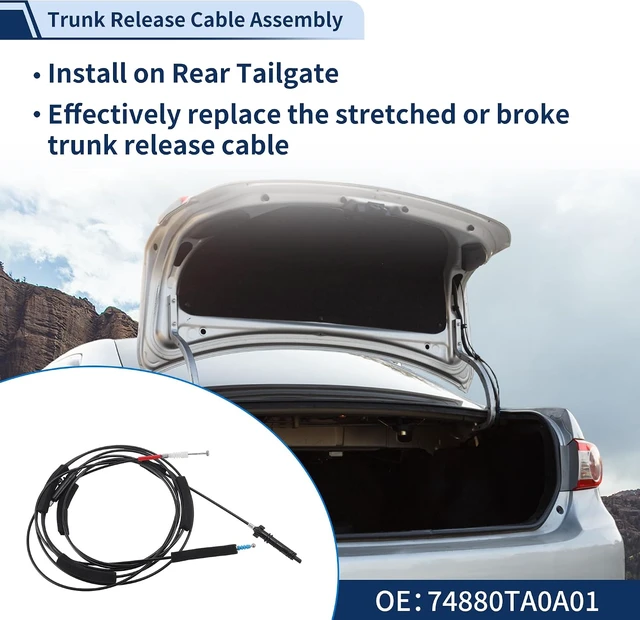 Alt view image 2 of 6 - Trunk Lid & Fuel Filler Door Release Cable No.74880TA0A01 for Honda Accord 2008-2012