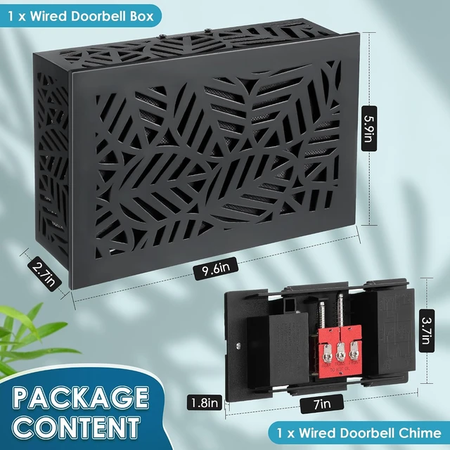 Alt view image 2 of 7 - 16V Wired Doorbell Chime Box for Doorbell Systems, Black