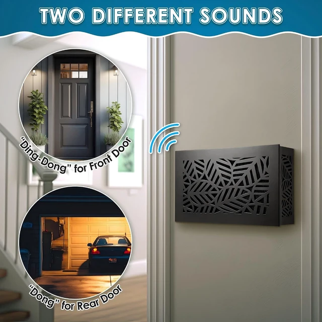 Alt view image 5 of 7 - 16V Wired Doorbell Chime Box for Doorbell Systems, Black