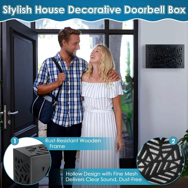 Alt view image 6 of 7 - 16V Wired Doorbell Chime Box for Doorbell Systems, Black