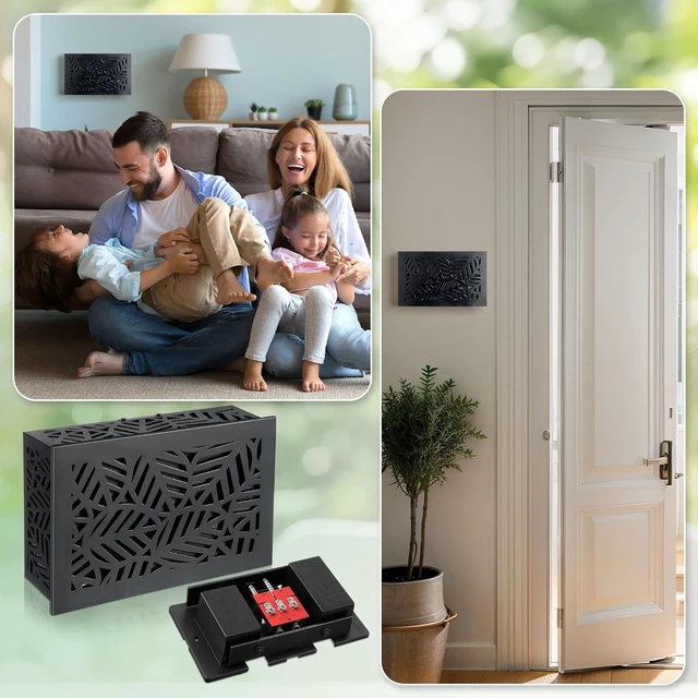 Alt view image 7 of 7 - 16V Wired Doorbell Chime Box for Doorbell Systems, Black