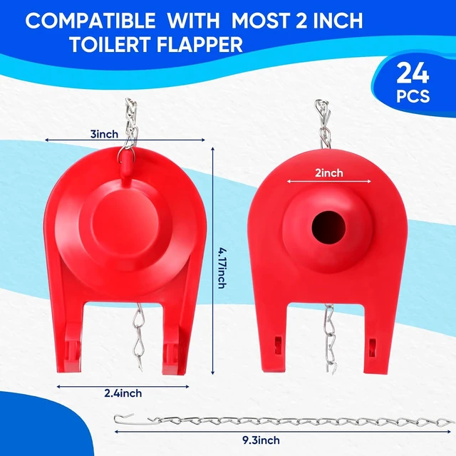 Alt view image 2 of 7 - 24-Pcs Bulk Toilet Tank Flapper Replacement Kit