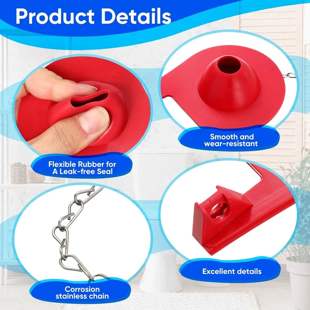 Alt view image 3 of 7 - 24-Pcs Bulk Toilet Tank Flapper Replacement Kit