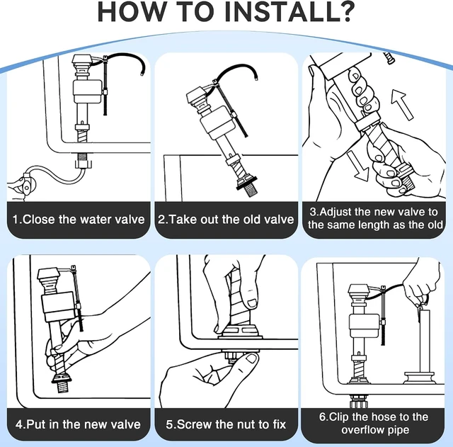 Alt view image 6 of 7 - 3-Set Toilet Tank Replacement Kit Fill Valve, 2-in. Flapper & Side Handle